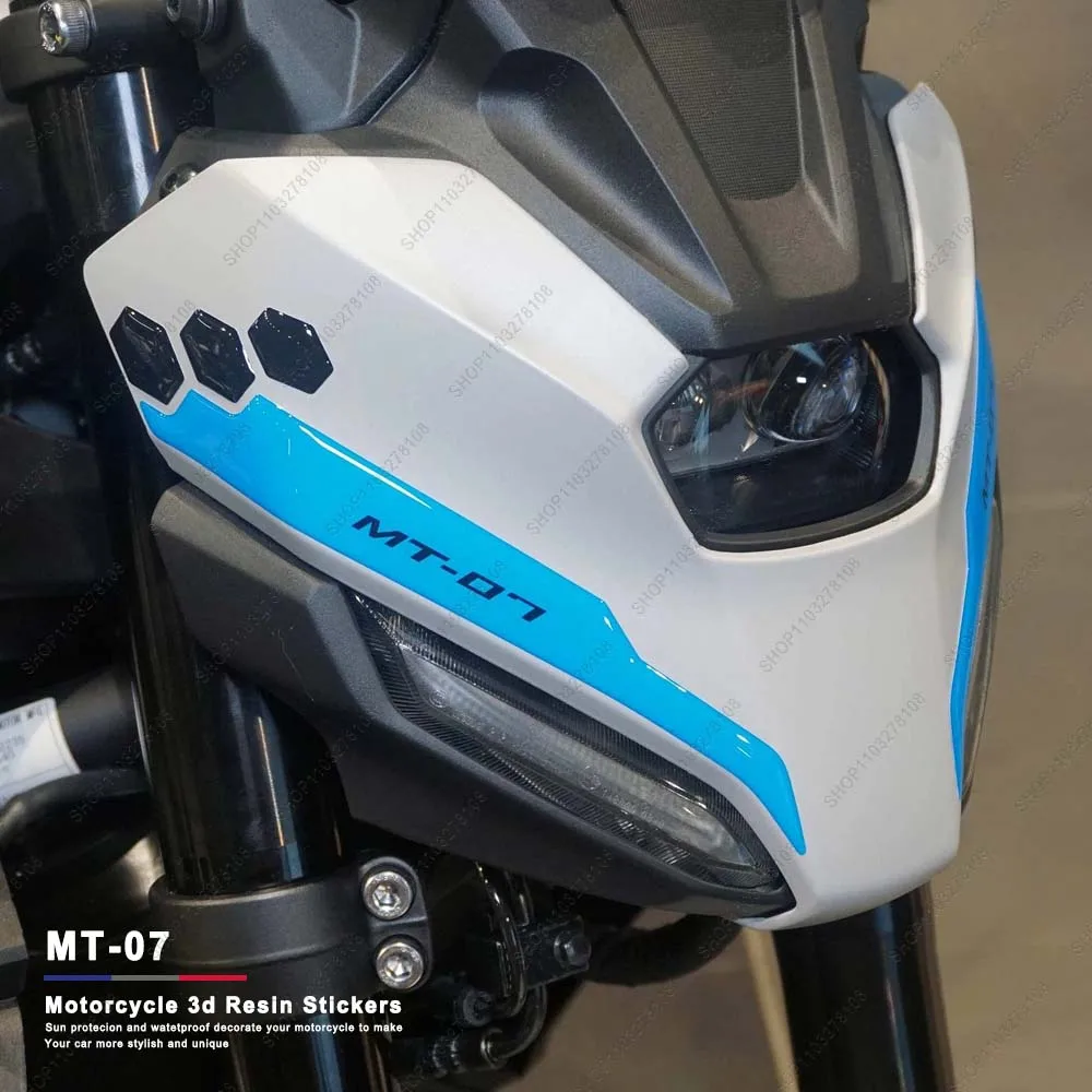 

Motorcycle Accessories Fuel Tank Pad Protector Covers Waterproof 3D Resin Stickers Kit for Yamaha MT-07 mt-07 2025