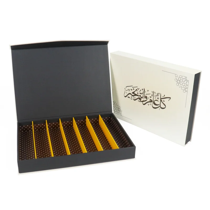 9 pieces custom chocolate box customized food packaging candy organized friendly reusable magnetic caixa de