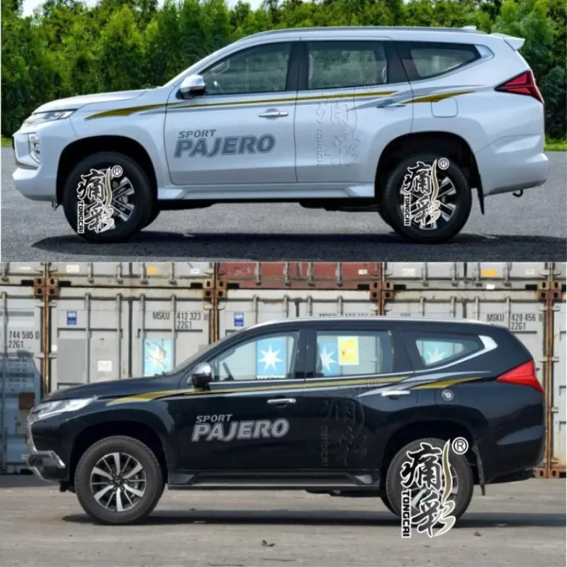 

Car Styling Customized modification Sport Sticker Auto Body Decor Vinyl Decals Accessorie FOR Mitsubishi Pajero Sport