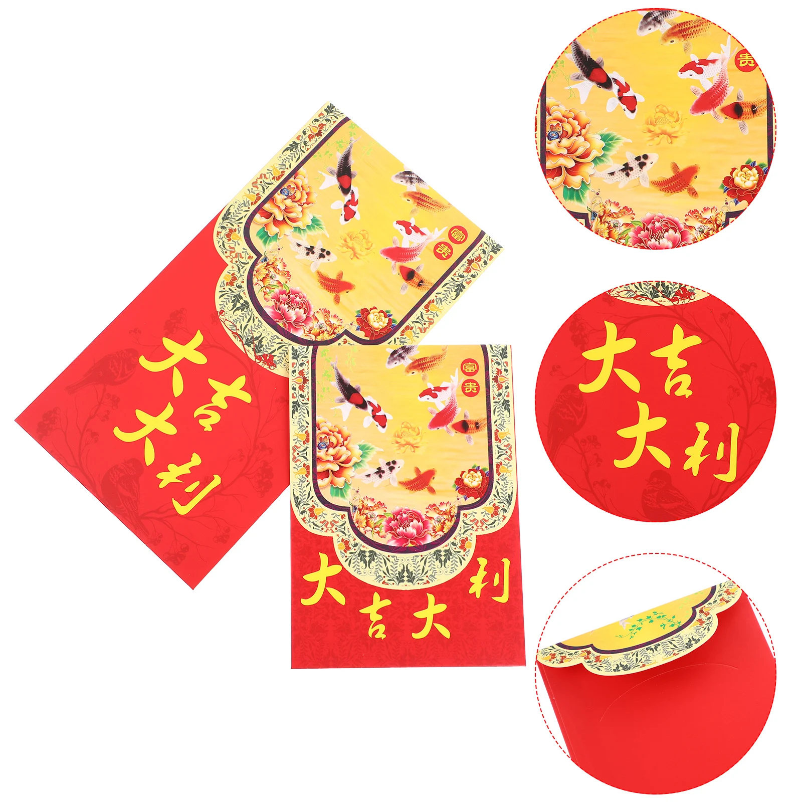 

40pcs New Year Red Envelope Ox Envelopes Money Bag Pearl Paper High Grade Quality Chinese Style Lunar Calendar Spring Festival