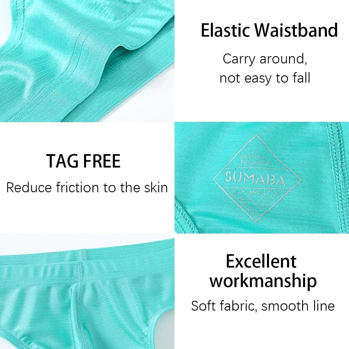 Zonbailon Men's Jockstrap Breath Underwear Bulge Pouch Ice Silk Underwear Low Rise Briefs For Men