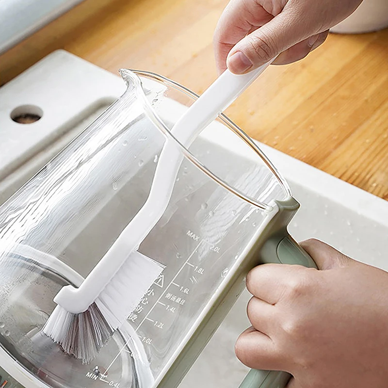 New-1PC Cleaning Brush Long Handle Milk Bottle Glass Tube Cleaning Brush Plastic Cleaning Dish Brush Household Kitchen Tool