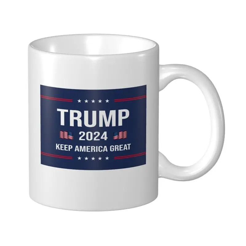 2024 Trump Save America Again Print Coffee Mug White Ceramic Cup 11 Oz Personalized Home Tea Milk Cup Creative Gift