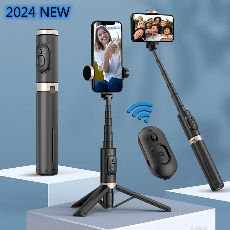 FGCLSY 2024 NEW Bluetooth Selfie Stick Foldable Wireless Tripod with Bluetooth Shutter Monopod Live Photograph for iphone