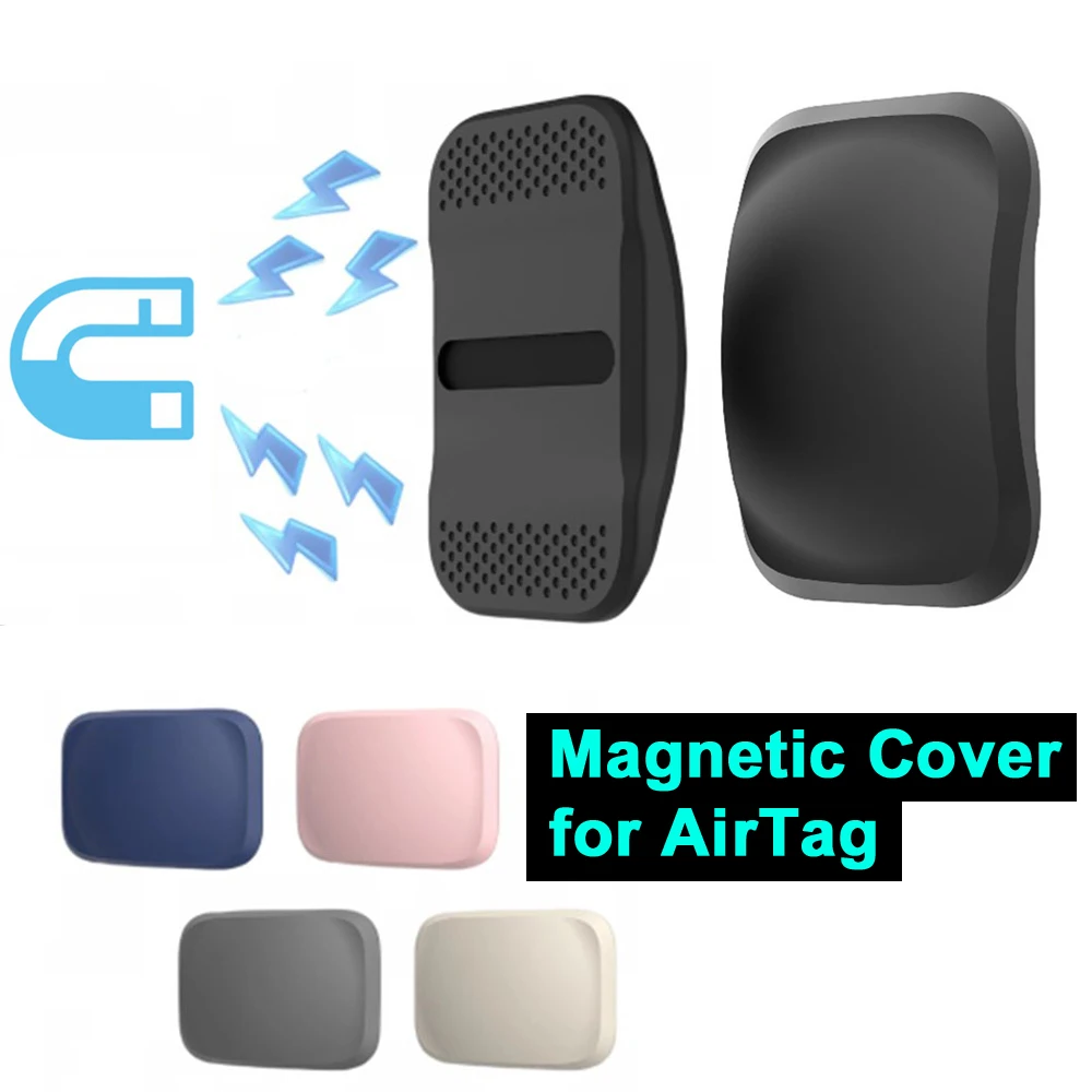 

Магнитный чехол для держателя AirTag, скрытый силиконовый защитный чехол для трекера Air Tag, автомобилей, велосипедов, багажа, противоугонных мотоциклов