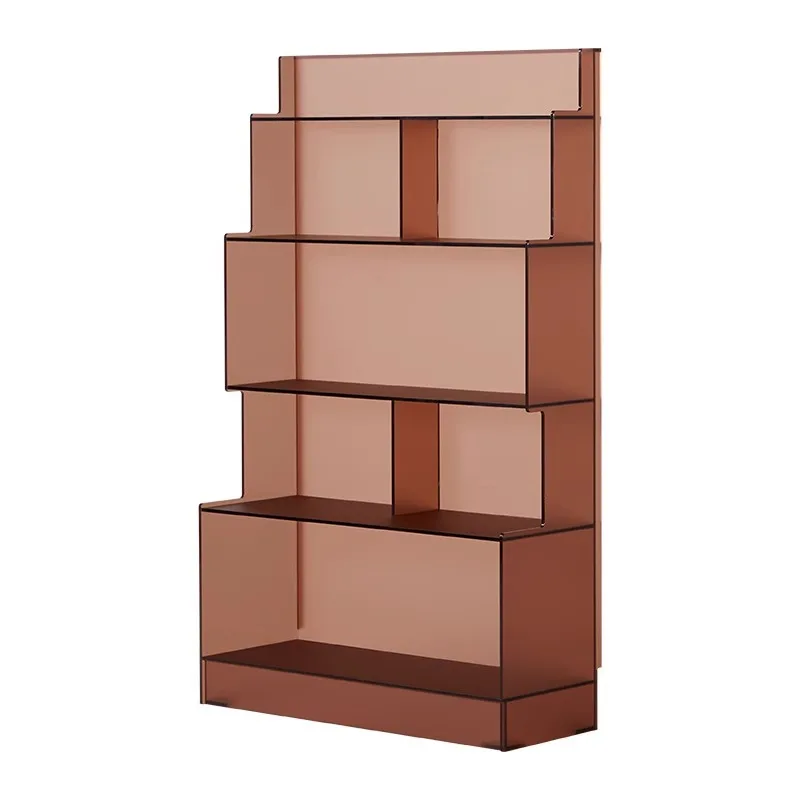 Light luxury and simple, floor shelf, creative floor bookshelf, multi-layer storage integration