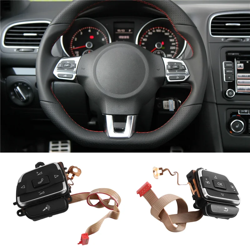 Car Steering Wheel Button Multi-Function For VW Golf 6 MK6 GTI GTD R 2009-13, For Polo GTI, For Tiguan, Passat R-Line