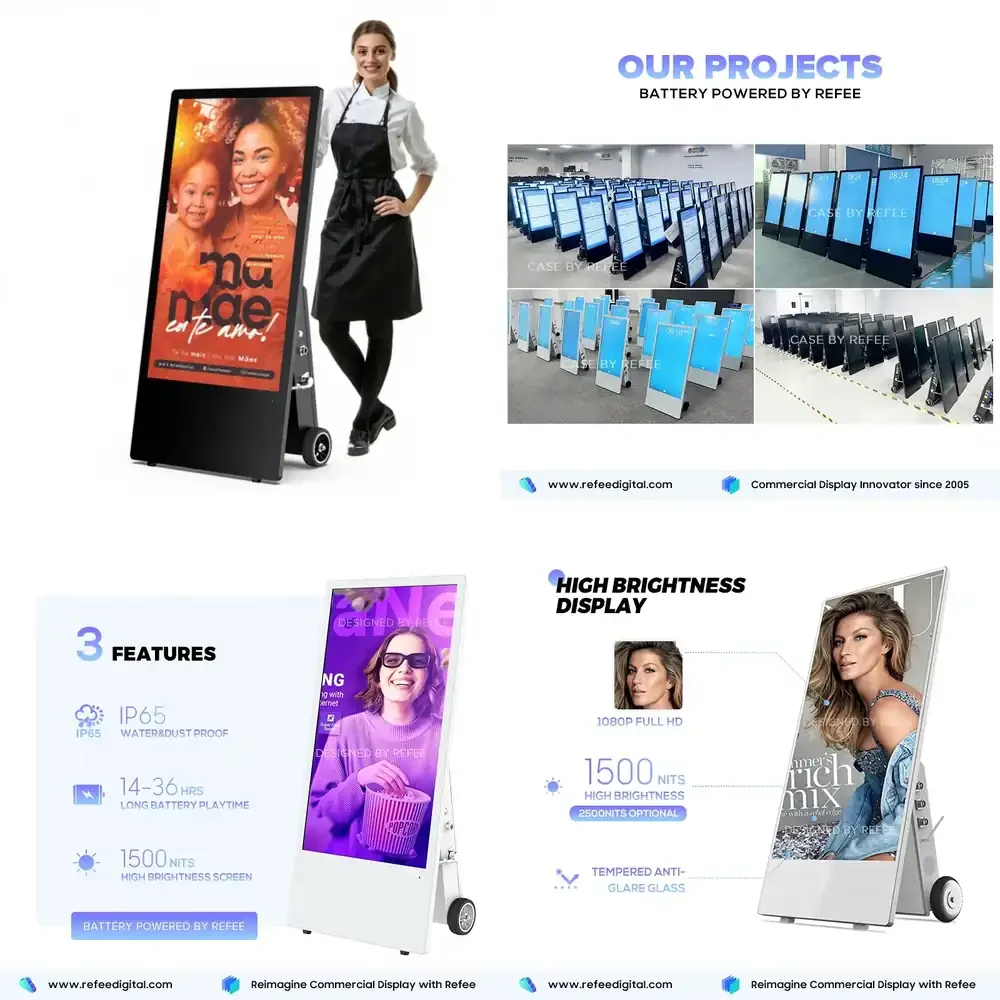 

High Brightness 43 49 Inch Portable Android Lcd Display Advertising Digital Signage and Displays Digital Poster a Board