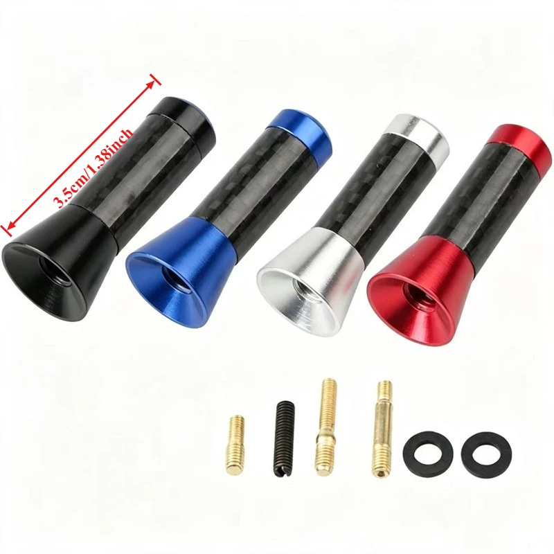 1pcs-Car radio antenna carbon fiber antenna radio antenna decorative strip metal modification accessories. Multicolor optional.
