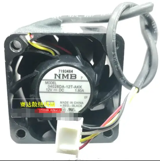 

NMB 04028DA-12T-AKK DC 12V 1.8A 40x40x28mm 4-Wire Server Cooling Fan