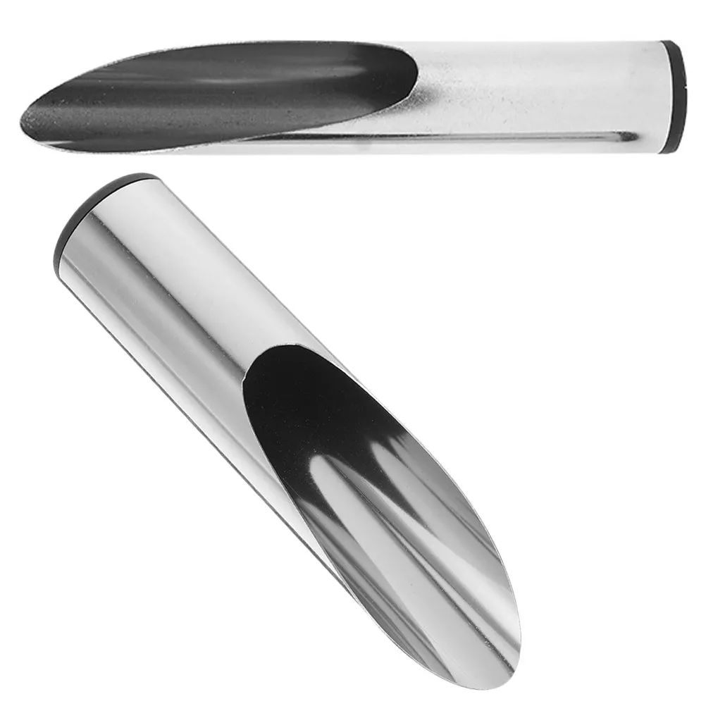 2Pcs Stainless Steel Garden Scoop Ergonomic Hand Shovel for Digging Fertilizing Potted Plants Balcony Gardening Lightweight