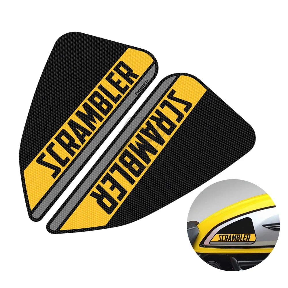 Motorcycle Anti-Slip Side Tank Pad Protection, Knee Grip Mat Applique, For Ducati SCRAMBLER 800 Classic 2015-2016
