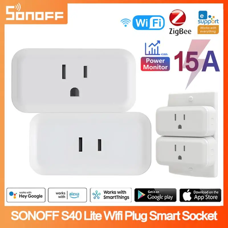 

Смарт-розетка SONOFF S40Lite, 15 А, Wi-Fi, ZigBee