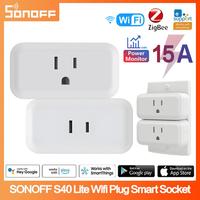 SONOFF S40Lite US/JP Smart Plug 15A WiFi ZigBee MINI Power Socket Outlets Monitor Energy Overload Protection With Alexa Google