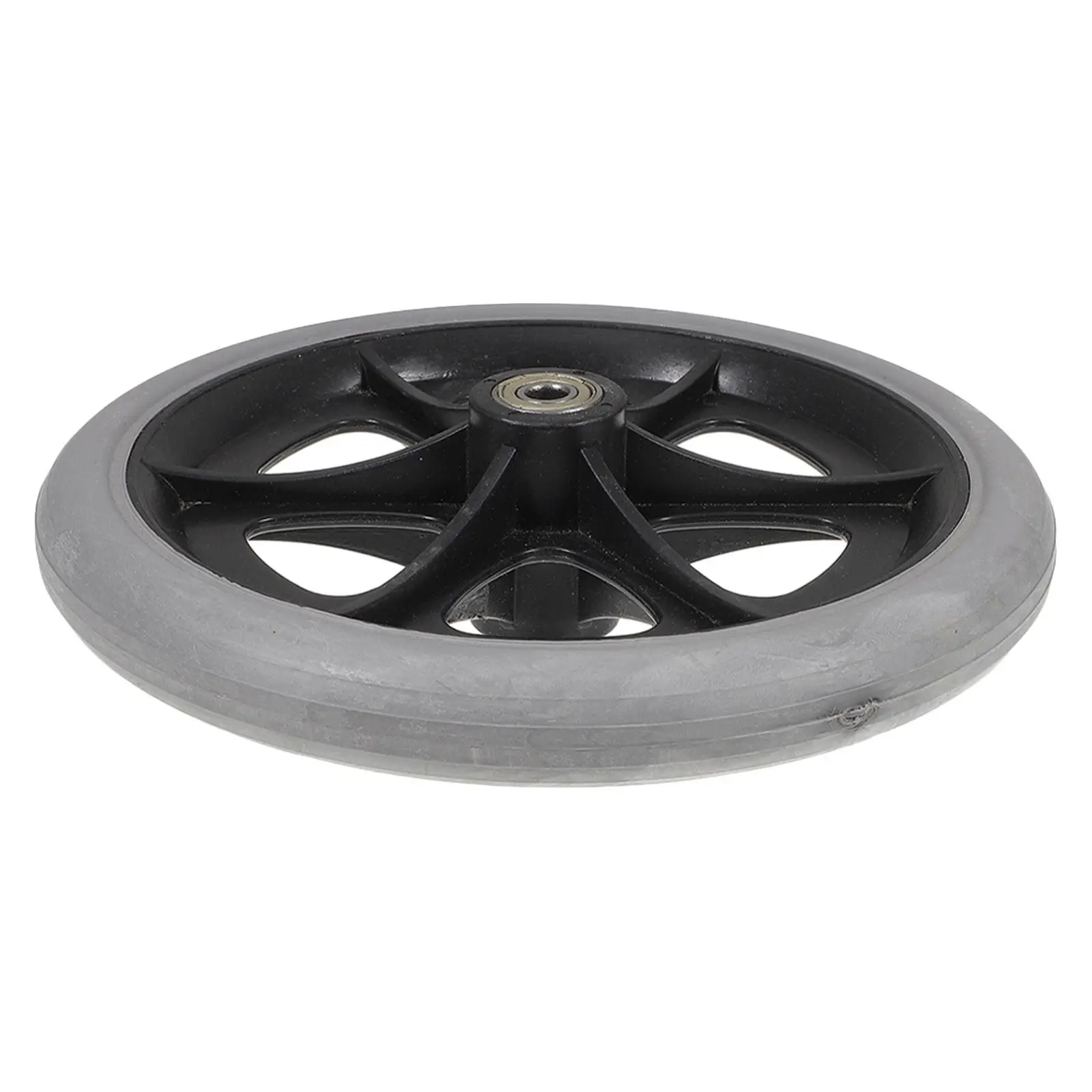 Wheelchair Caster Wheel Solid Tire Heavy Duty Front Replacement Wheel 7 Inch Multipurpose Wheelchair Accessory Wheels Parts