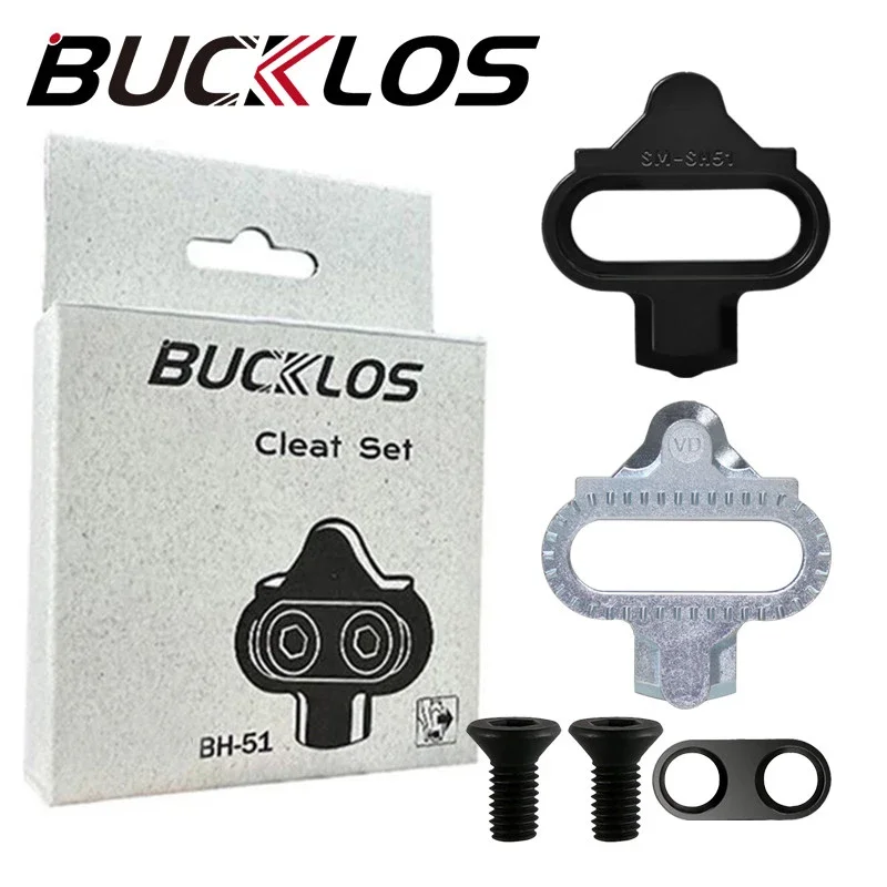 BUCKLOS for SPD Cleats MTB Bike Lock Pedal Cleat for SPD Self-locking Cleat for Shimano BH51 BH56 Mountain Bicycle Pedal Clip