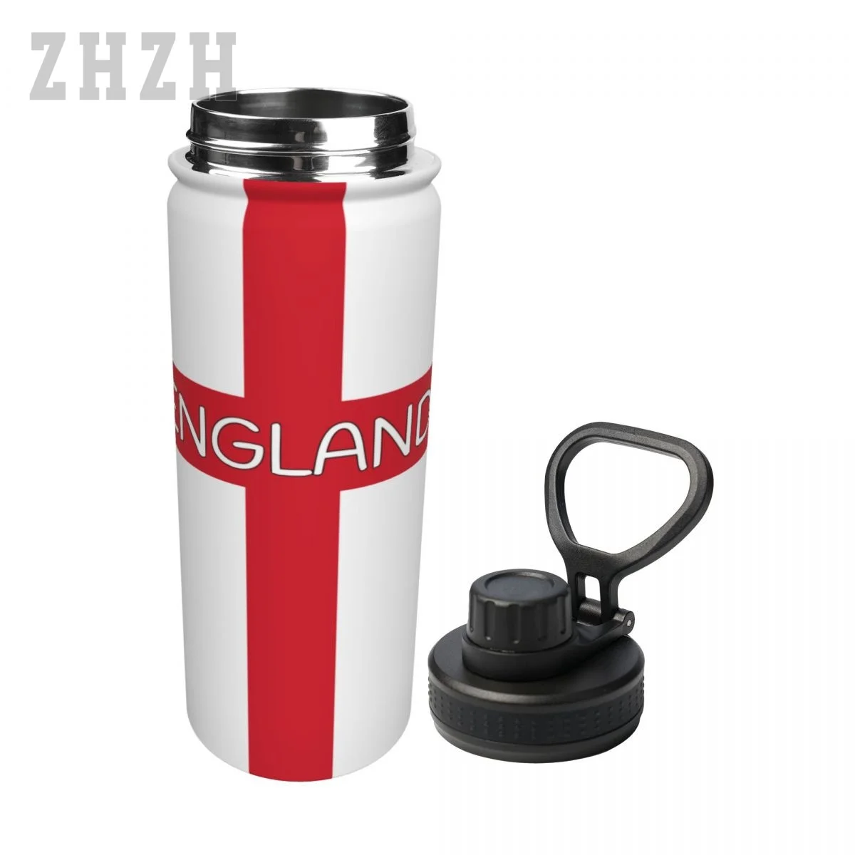 Unisex Sports Water Thermos Bottle England Flag United Kingdom UK 304 Stainless Steel Double-layer Insulation Cold And Hot