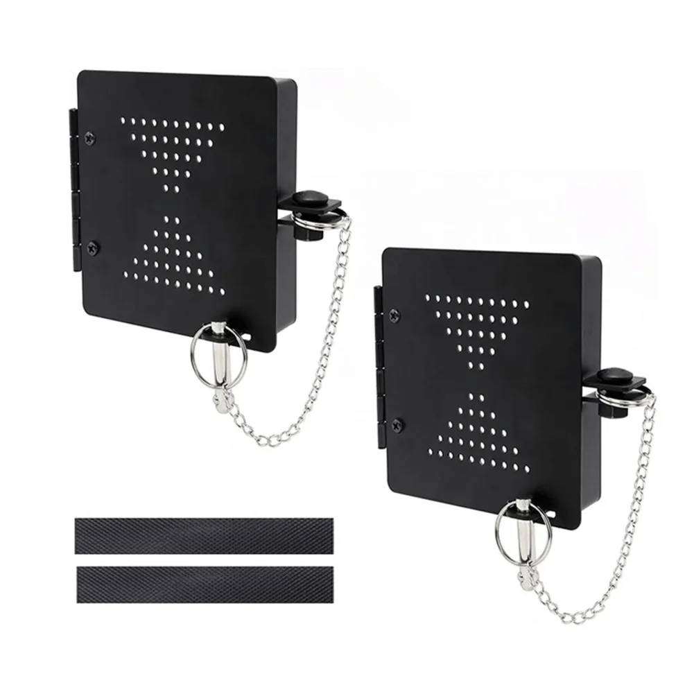 /Black /Iron /RV Bumper End Cover For 4 Inch Square Bumper Sewer Hose Protection With Safety Pin And Ventilation Holes Easy Inst