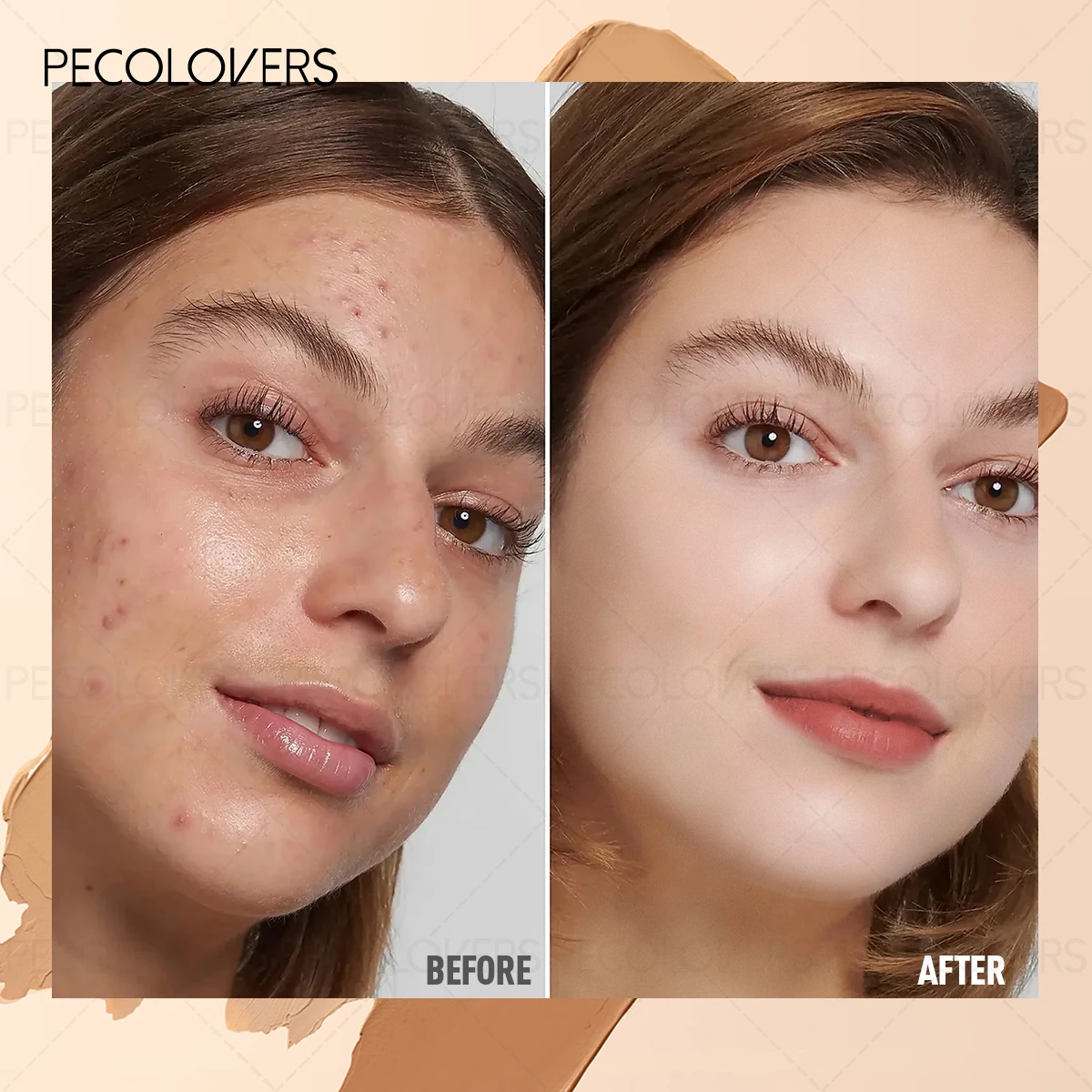 コンシーラーパレット1個、防水、長持ち、3色展開、クリームテクスチャー、すべての肌タイプに最適、ミディアムカバー力、ナチュラル仕上げ