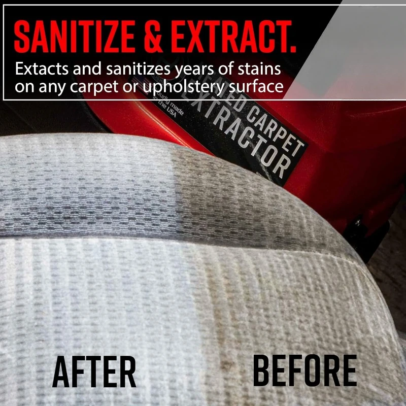 Clear Head Hand Tool, 15 Foot Hose, Easy Dirt and Spot Removal for Vehicles Heated Carpet Extractor - Powerful