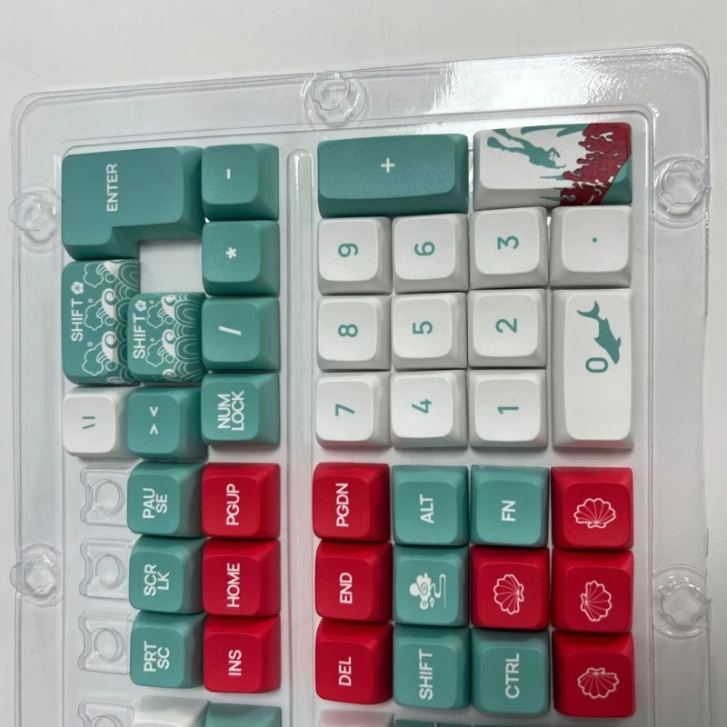 Exquisite 125 Keys Coral Sea Keycap Set XDA Profile PBT 5-Sided Dye-Sublimation ​Keycaps DIY Mechanical Keyboards Keycap