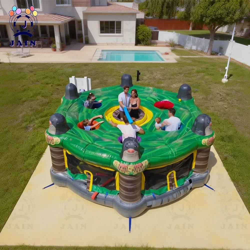 

Гигантский надувной аттракцион «Ударь крота», коммерческий батут с молотками, портативная интерактивная игра для всей семьи для использования в помещении и на улице