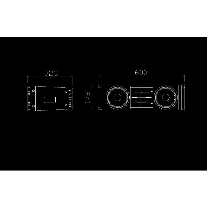 Dual 6.5-inch linear array professional audio speakers, 16 ohm 600 watts, for use in theaters and concert halls