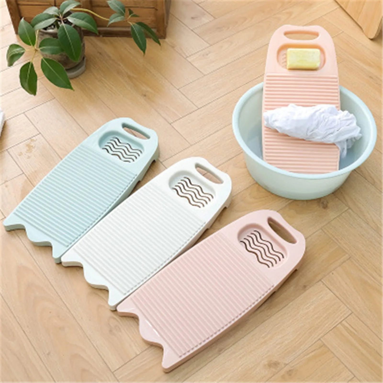 Wash Board Thickened Hand Wash Laundry Boards Dirty Clothes Washboard with Soap Holder Design for Underwear Lingerie Cleaning