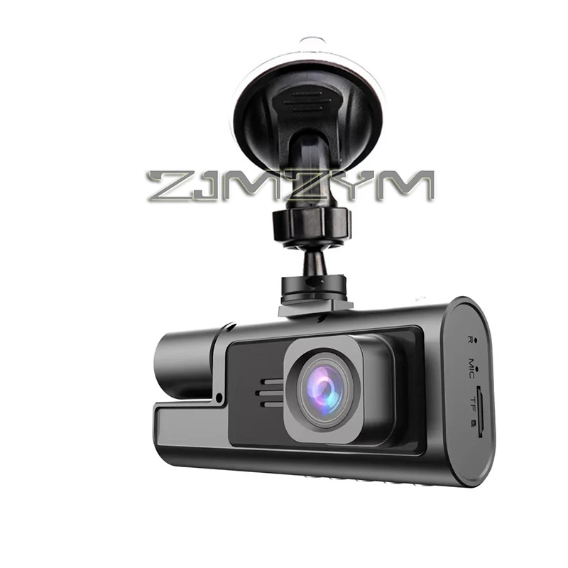 1080P Dual Three Lens Dash Cam, 480P Rearview, Loop Recording, 24-Hour Parking Monitoring with G-Sensor/Motion Detection