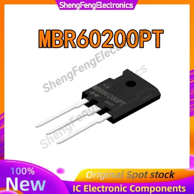 

10PCS/Lot New And Original MBR60200PT Large Current Schottky Diode 60A 200V TO-247