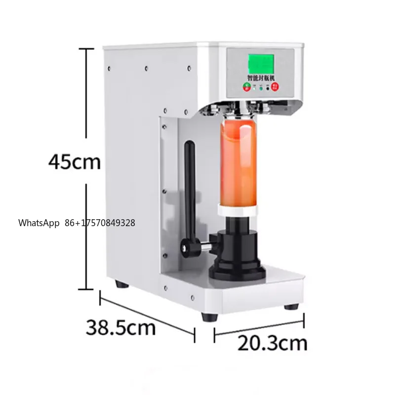 

Factory Commercial Boba Pop Drink Beverage Glass Bottle Manual Semi Automatic Electric Pet Plastic Soda Cans Sealing Machine
