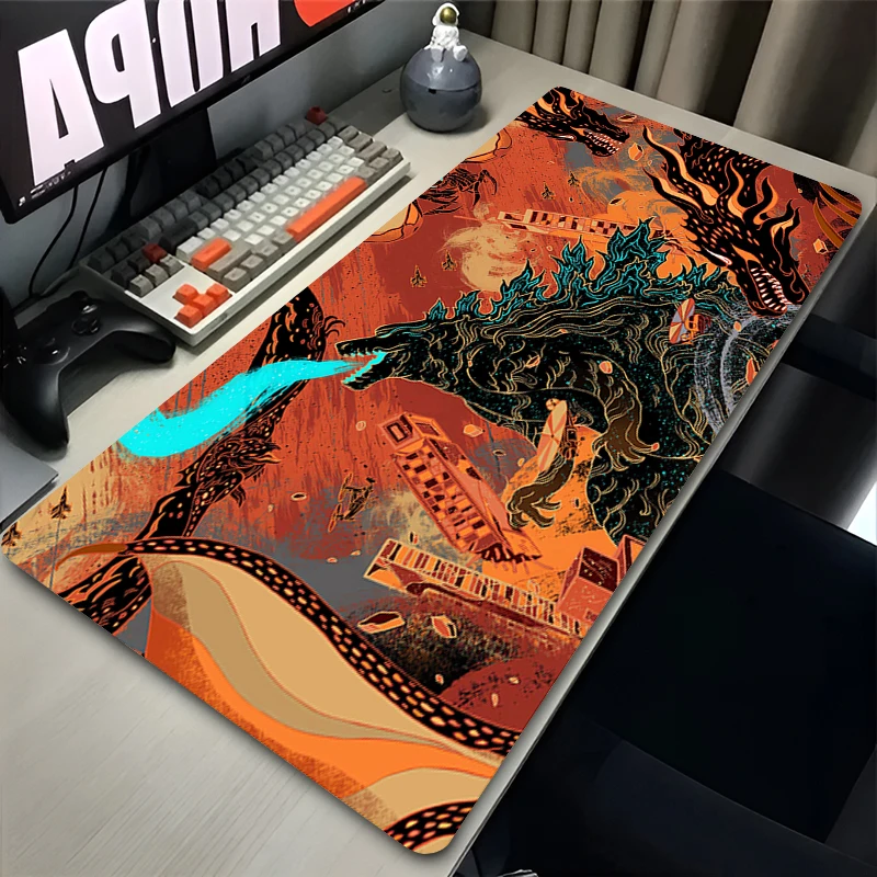 منصات الماوس PC اليابان أنيمي الإرهاب الوحش لوحة المفاتيح ملحقات ألعاب الكمبيوتر المحمول G-godzillaes لوحة الماوس لعبة حصيرة مكتبية باردة