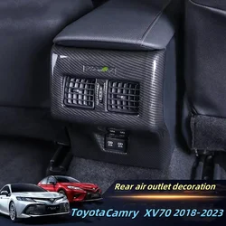 For Toyota Camry 70 XV70 2018- 2023 ABS Car Rear Air Conditioning Vent Outlet Frame Cover Trim Sticker Accessories