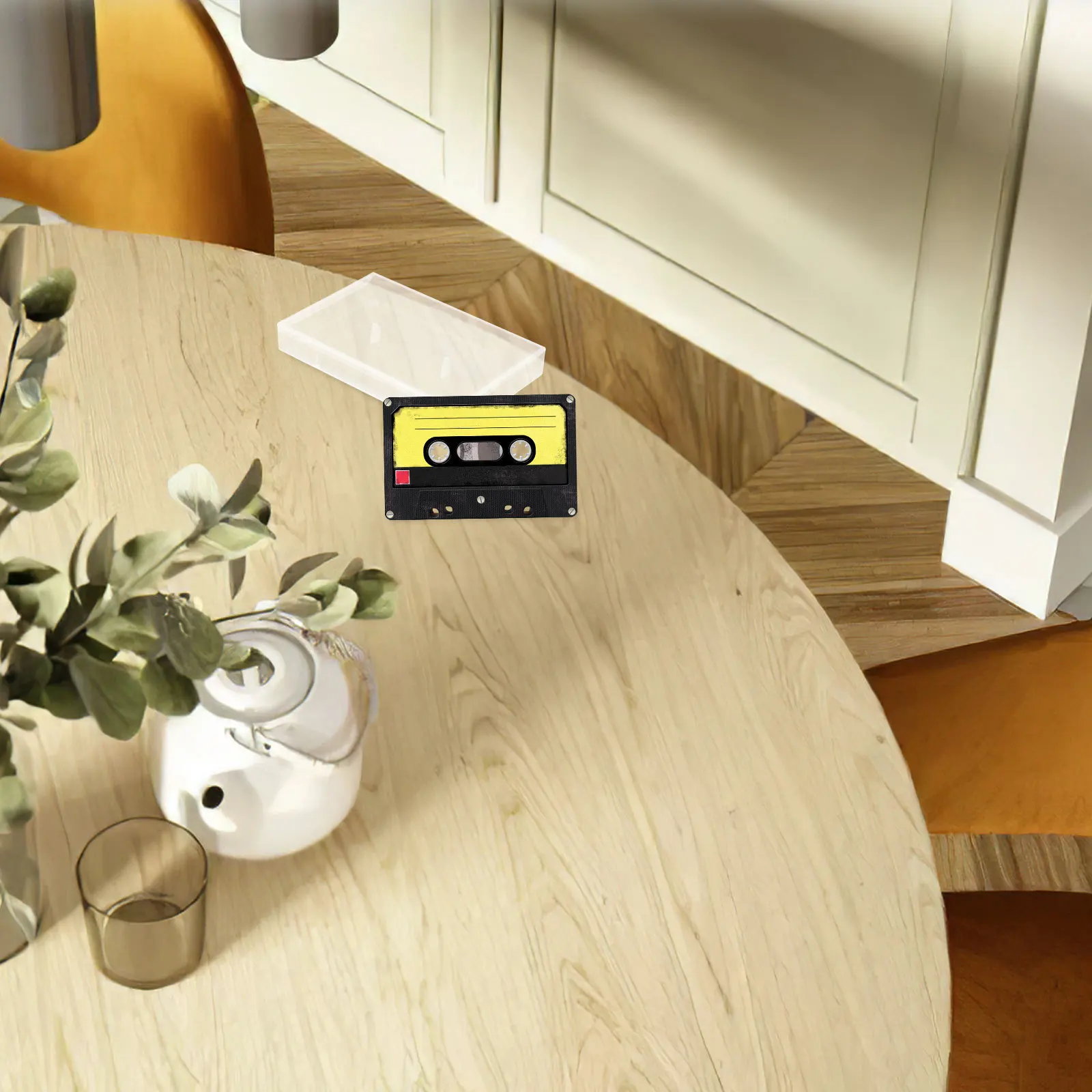 

5Pcs Clear Audio Cassette Tape Case Organizer Box Transparent Holder Multifunctional Storage for Standard Tapes