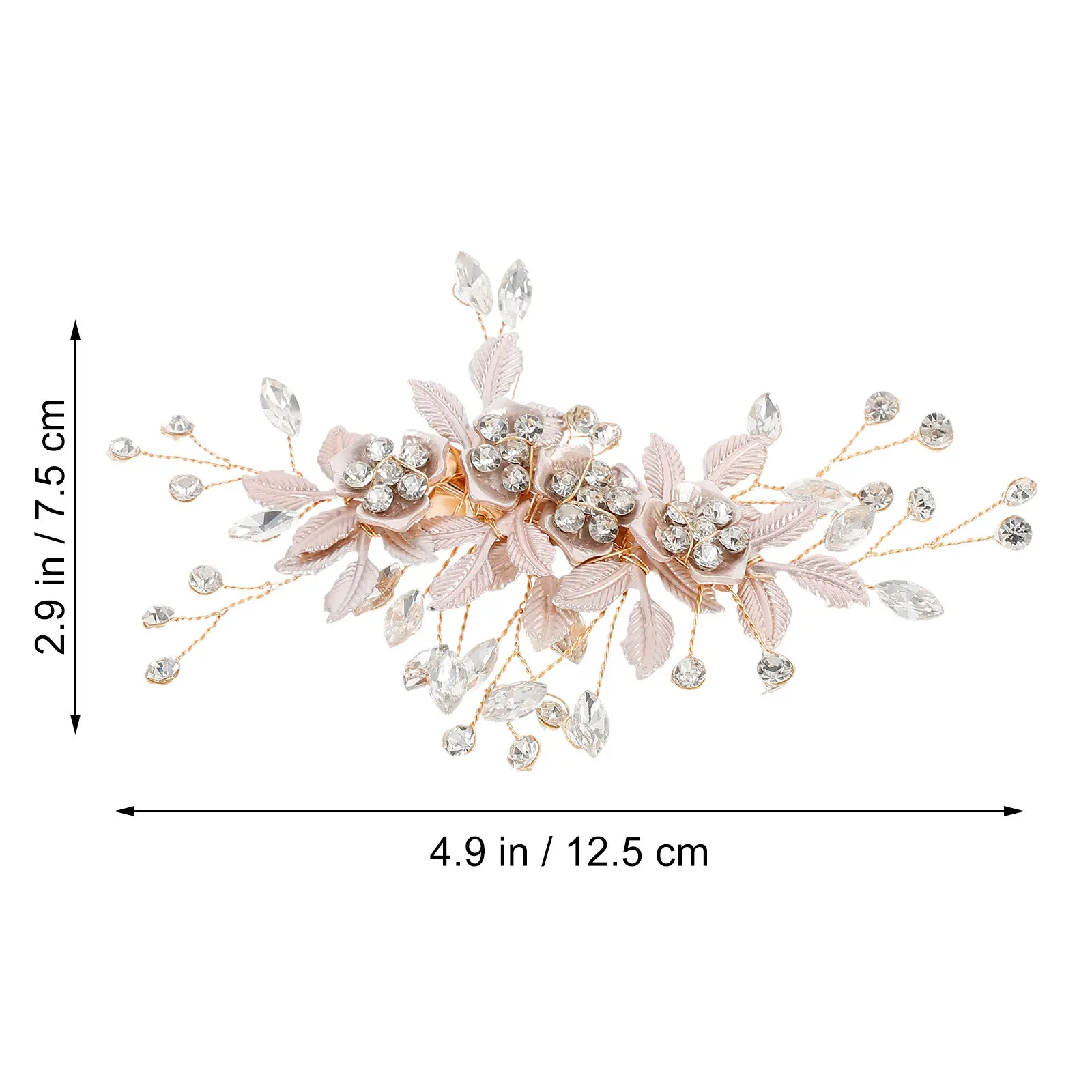 Wedding Hairpin Rhinestone Barrette Crystal Bridal Hair Clip Design Stylish Strong Durable Fancy Dressing Hair