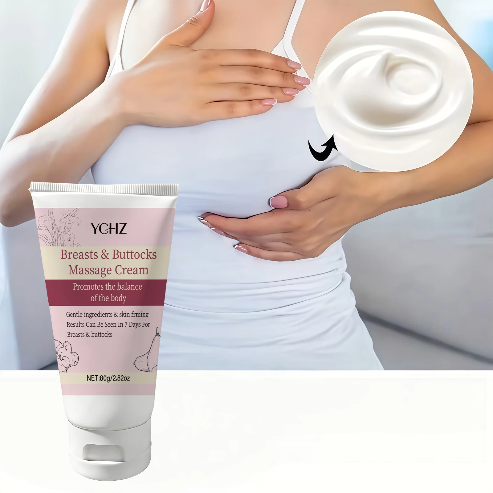 Fast-Acting Butt-Lifting Cream, Containing Vitamin E Ingredients — Instant Butt-Lifting and Firming Massage Gel, Suitable for All Skin Types, Moisturizing and Plumping Cream, Designed Specifically for Butt Shaping and Care
