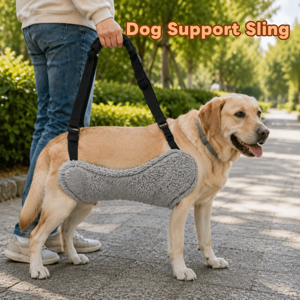 Adjustable Strap Pet Dog Disability Walking Aid Belt Double-sided Use Breathable Dog Support Sling Widened Support Pad Soft