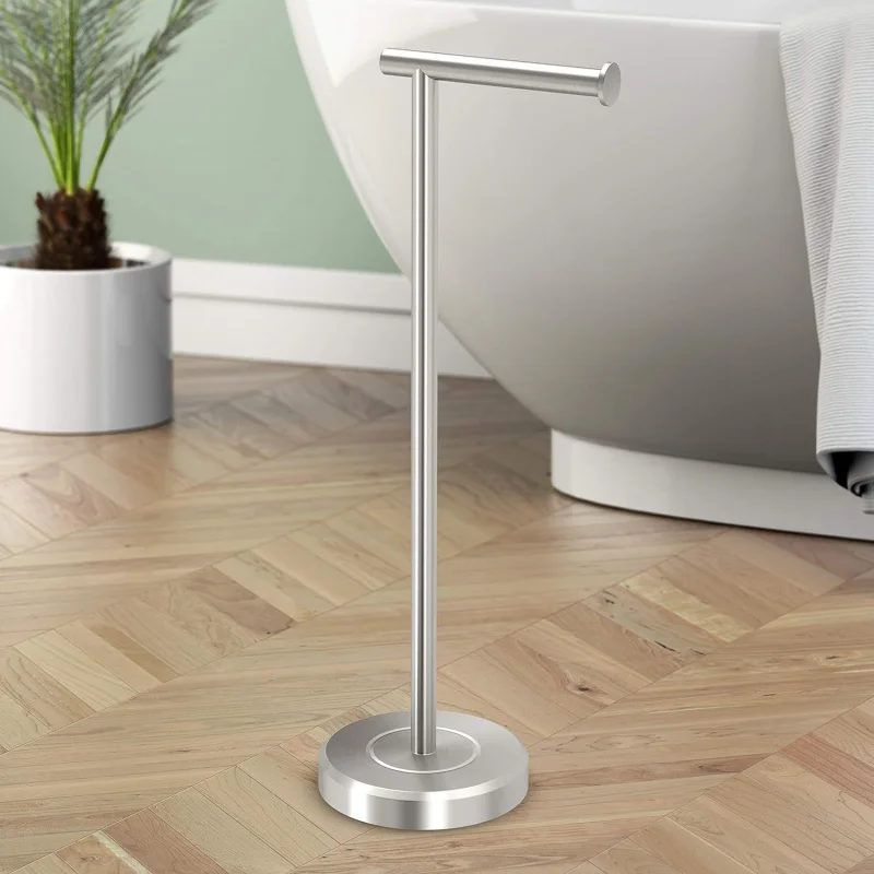 

1437SN Latitude II Standing Tissue Holder, Satin Nickel, 22" Height