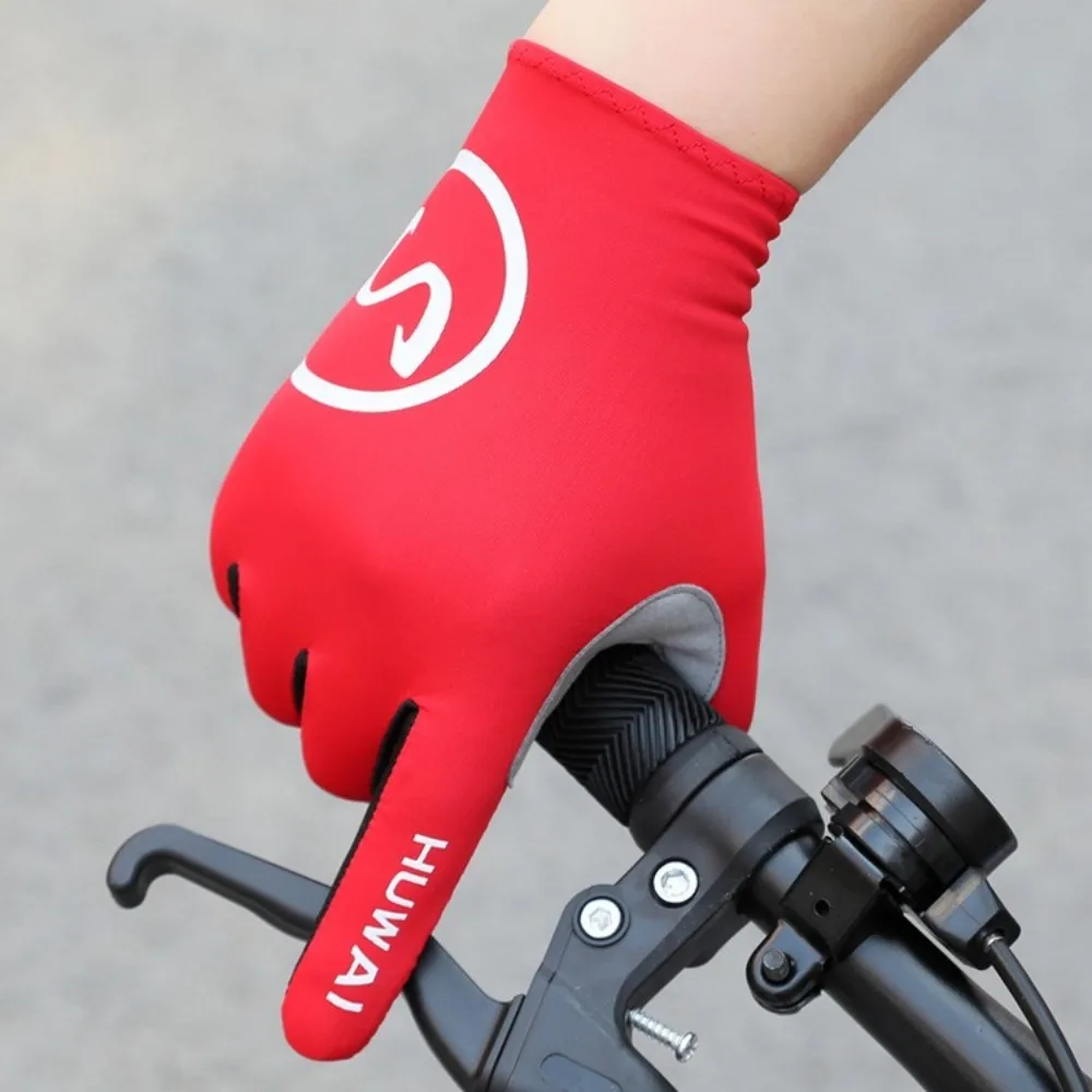New Touch Screen Long Full Fingers Anti-slip Breathable Cycling Gloves Red Shockproof Women Men Bicycle Gloves Gel Sports