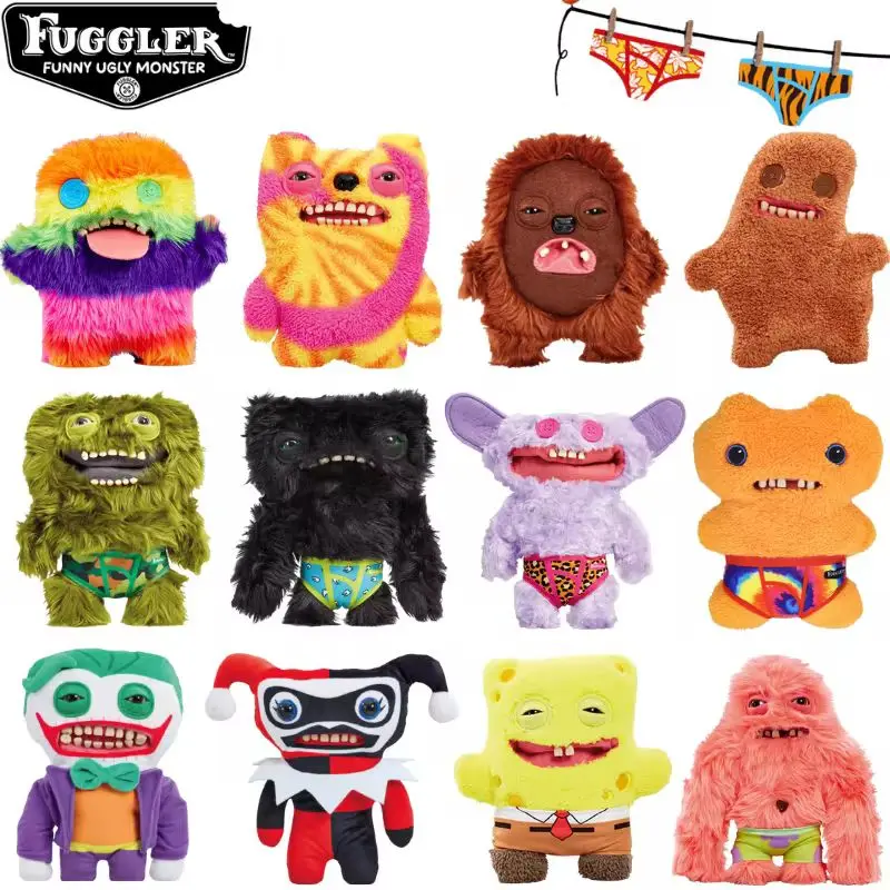 

22cm Big Tooth Monster Doll Tide Pplay Kawaii Funny Fabric Soft Stuffed Doll For Kid