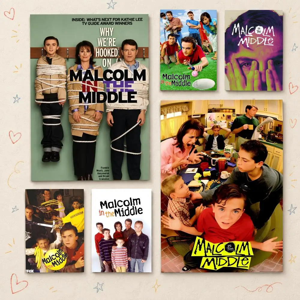 TV Series M-Malcolm in the Middle Poster HD PP Waterproof Wall Decor for Living Room Bedroom Gaming Room Cafe Unique Gift