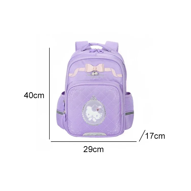 Sanrioed Anime Hello Kitty Large Capacity Backpack Cute Children Schoolbag Cartoon Student Shoulder Bag Gift for Friend