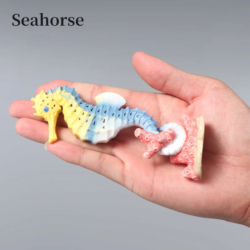 Simulação oceano hipocampo dragão do mar modelo animal marinho figura de ação pvc brinquedo colecionável em miniatura para crianças tema vida marinha