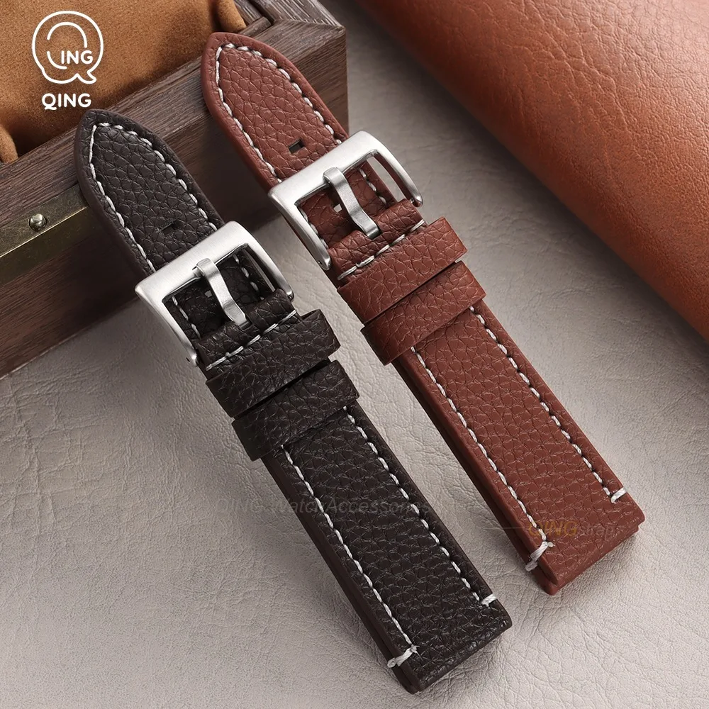 18mm 20mm 22mm 24mm Leather Watch Bands for Seiko for Omega Replacement Strap Men Women Universal Watch Bracelet Sport Wristbelt