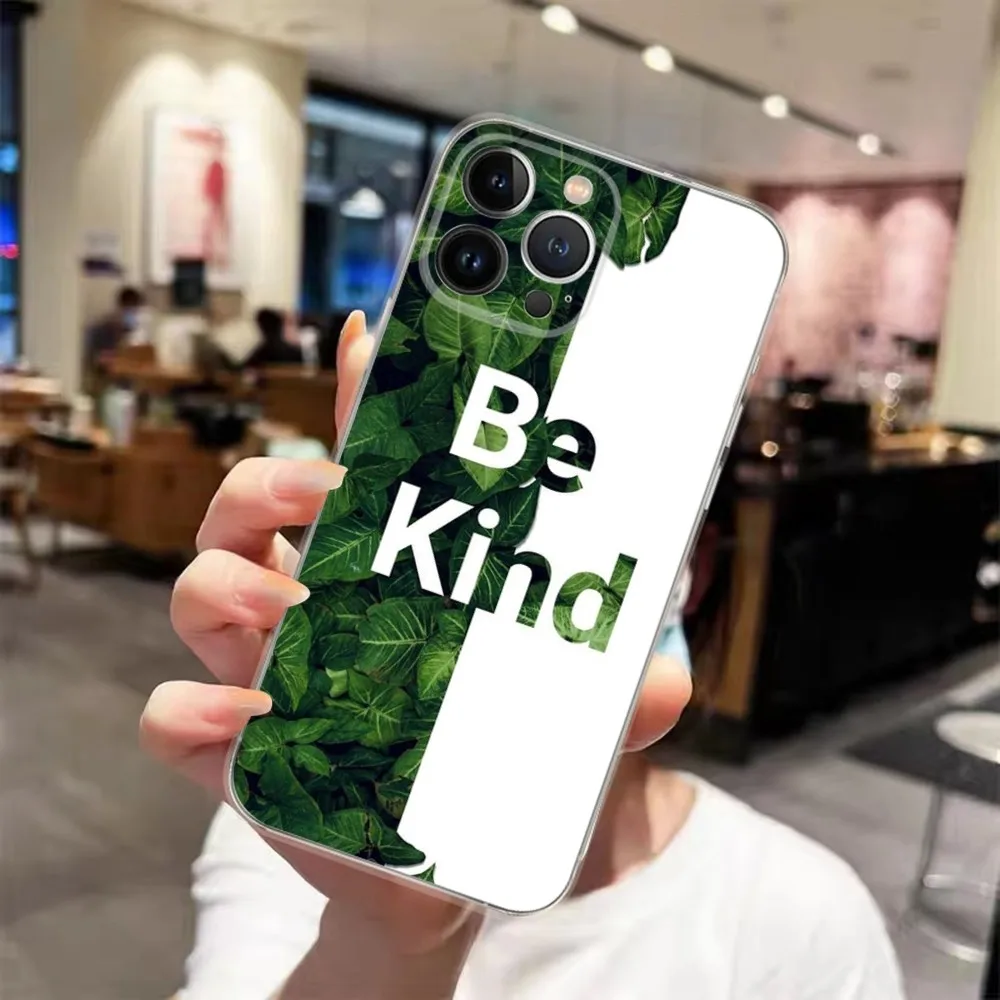 Latest Beautiful Green Plants Phone Case For iPhone 15 14 13 12 11 Pro Xs Max Mini XR X 7 8 Plus Shockproof Transparency Funda