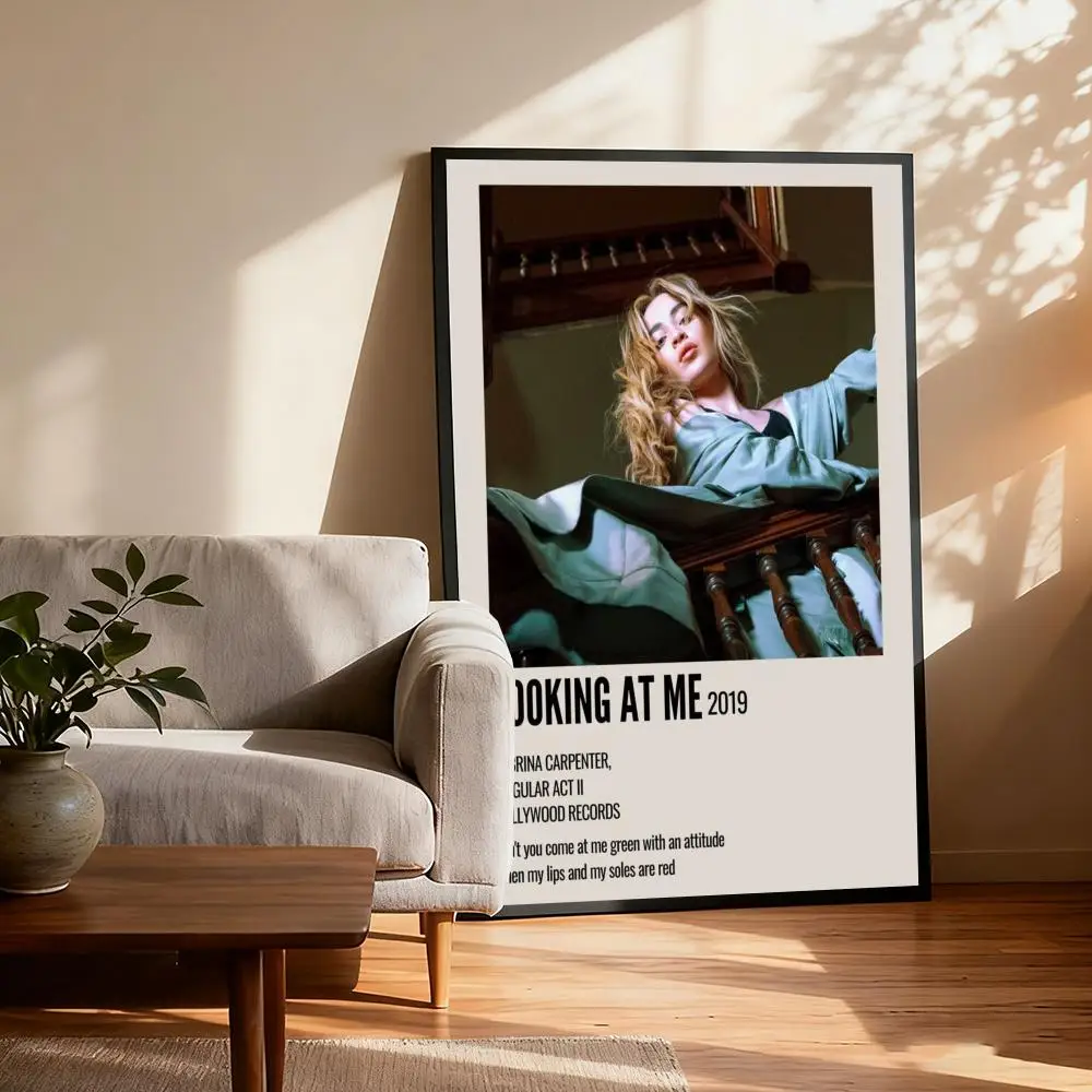 S-Sabrina Carpenter Альбом Плакат Обложка альбома Музыка Холст Настенный художественный принт Фреска Домашний декор Музыкальный любовник Подарок