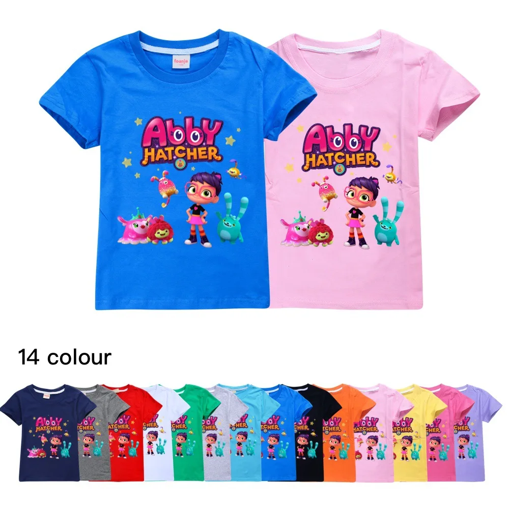 

Teen Children Tee Clothing Children's Summer Short-Sleeved T-shirt Abby Hatcher Cartoon Pattern For Boys Girls Kids Sport Tops