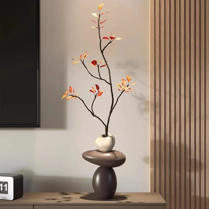 Persimmon persimmon ruyi entrance ornament living room TV cabinet means good stone to operate, vase niche green plant decoration
