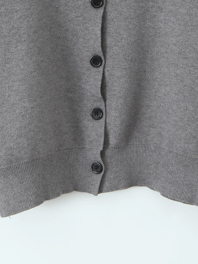 American Sle Vintage Simple correspondant ample bouton unique rond Ne Long Sve tricoté pull Cardigan deux pièces ensemble