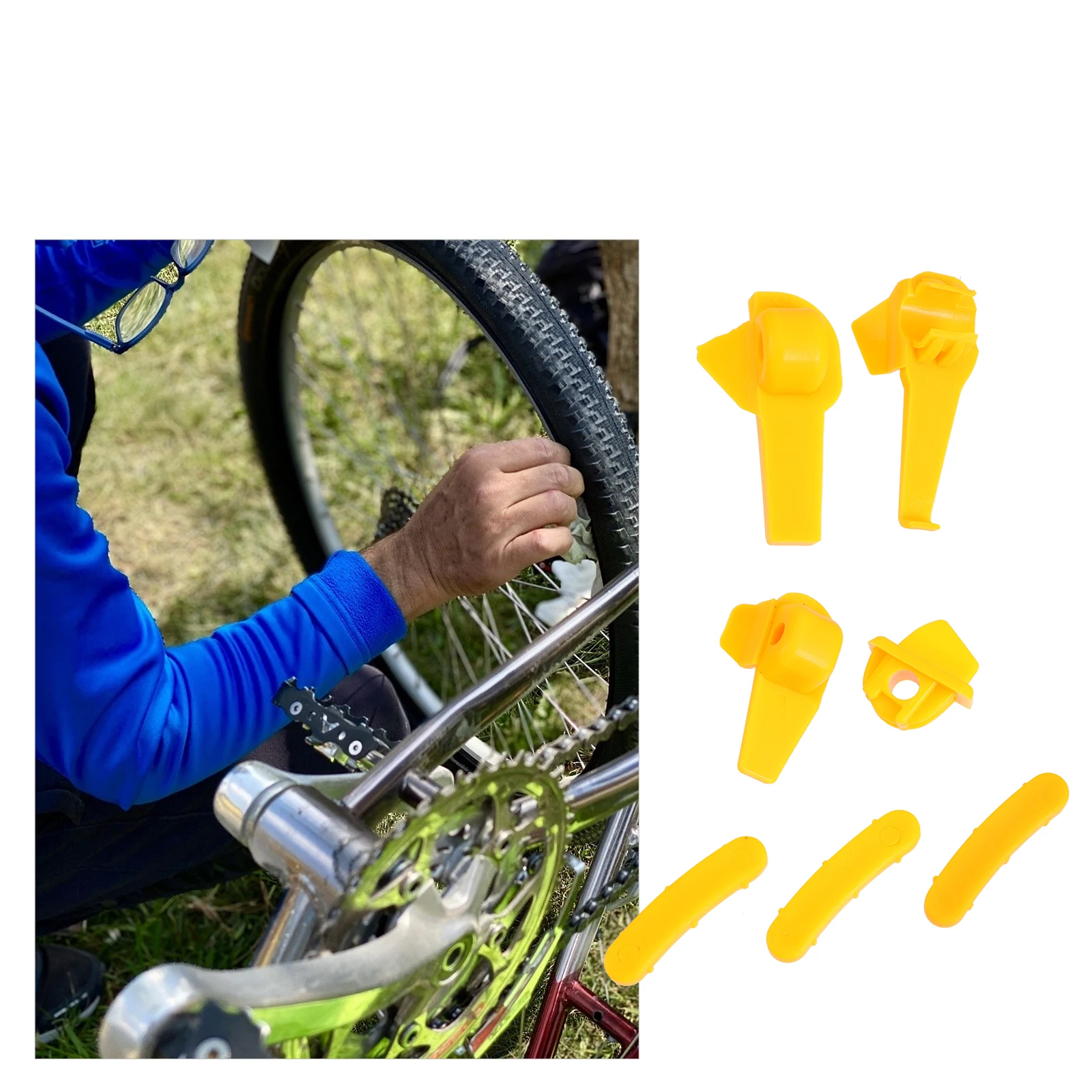 

4 Sets Wheel Rim Protector Tires Machine Guard Disassembler Yellow Bird Head Insert ABS Durable Weatherproof Easy Install Long